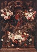 Daniel Seghers Floral Wreath with Madonna and Child USA oil painting artist